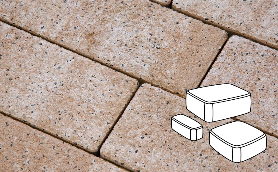 Плитка тротуарная Готика Natur FERRO, Классика В.1.Псм.8, Оливковый, комплект 3 шт, толщина 80 мм