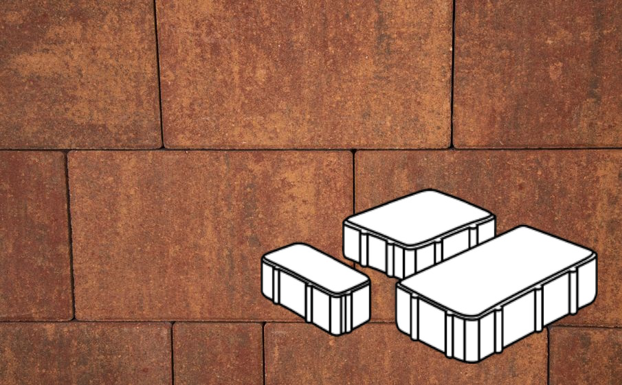 Плитка тротуарная Готика Natur, Новый Город Б.2.Псм.6, Вернисаж, комплект 3 шт, толщина 60 мм