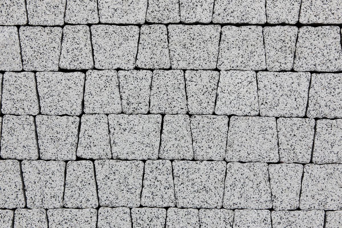 Тротуарная плитка "АНТИК", коллекция Стоунмикс, цвет бело-черный