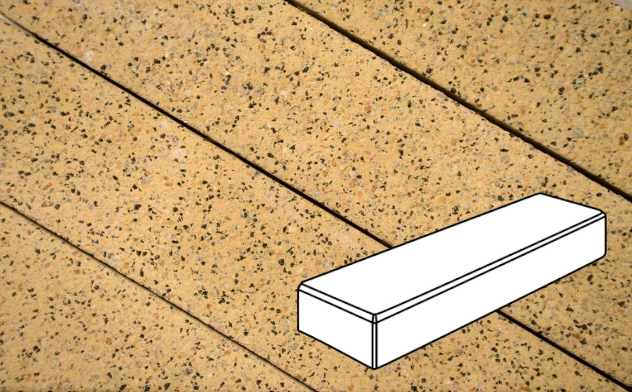 Плитка тротуарная Готика Granite FERRO, Паркет В.3.П.8, Жельтау 300*100*80 мм