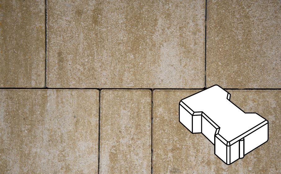 Плитка тротуарная Готика Natur, Катушка В.2.Ф.8, Оливковый, 200*165*80 мм