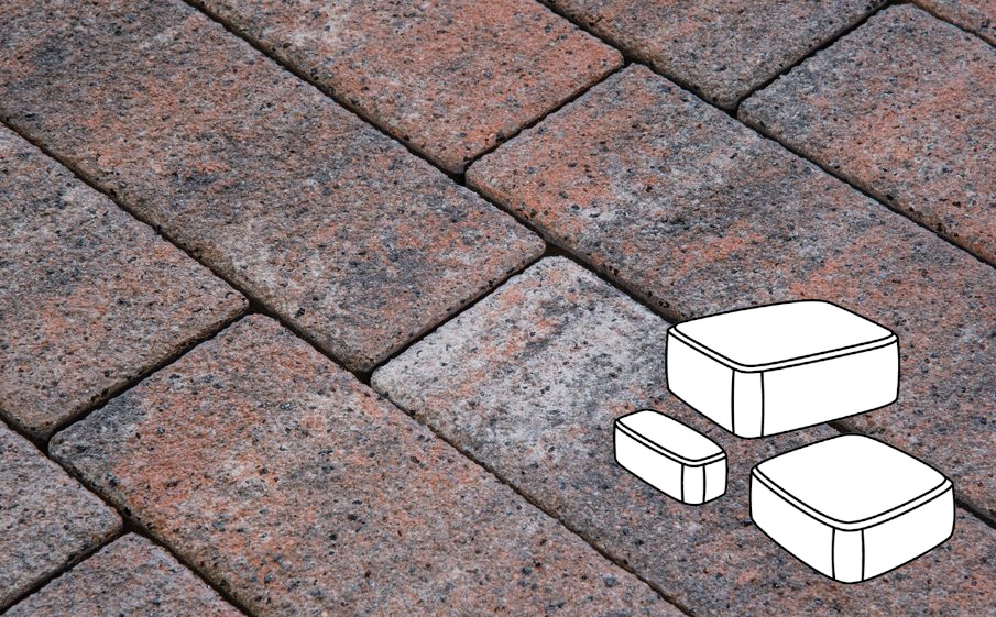 Плитка тротуарная Готика Natur FERRO, Классика В.1.Псм.8, Альпин, комплект 3 шт, толщина 80 мм