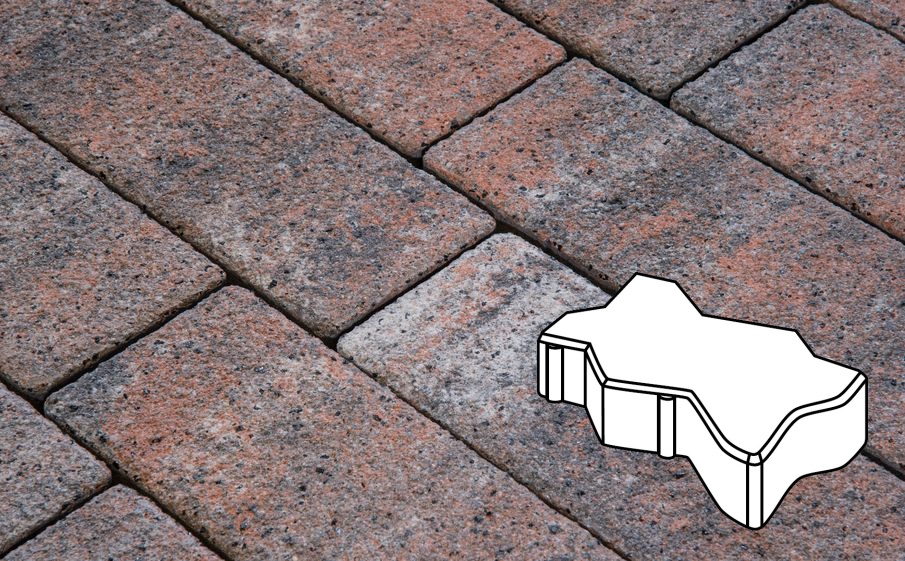 Плитка тротуарная Готика Natur FERRO, Зигзаг/Волна Б.2.Ф.6, Альпин, 225*112,5*60 мм