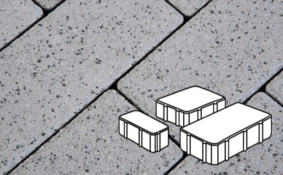 Плитка тротуарная Готика Granite FERRO, Новый Город Б.2.Псм.6, Белла Уайт 240/160/80*160*60 мм