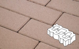 Плитка тротуарная Готика Profi, Газонная решетка Б.4.ГР.8, бежевый, частичный прокрас, б/ц, 450*225*80 мм