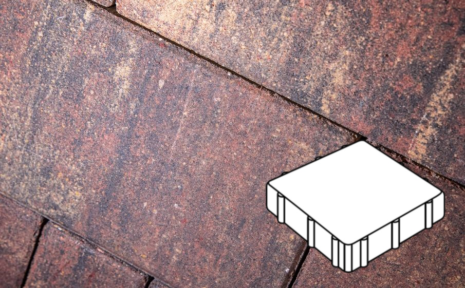 Плитка тротуарная Готика Natur, Квадрат А.3.К.5, Марс, 300*300*50 мм