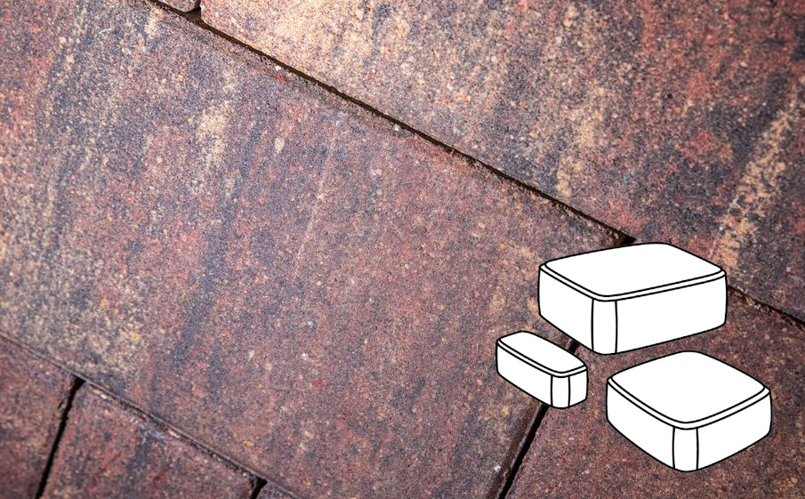 Плитка тротуарная Готика Natur, Классика Б.1.Псм.6, Марс, комплект 3 шт, толщина 60 мм