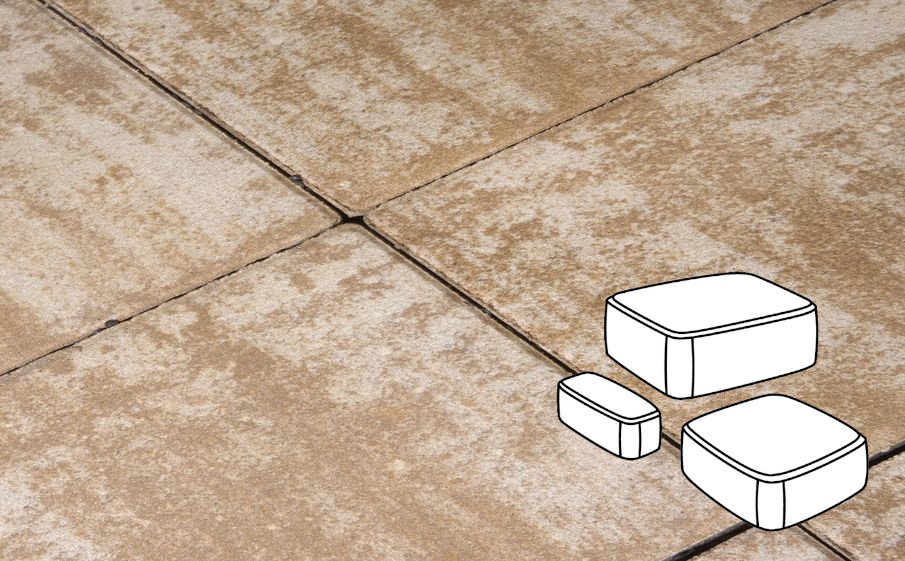 Плитка тротуарная Готика Natur, Классика Б.1.Псм.6, Гоби, комплект 3 шт, толщина 60 мм