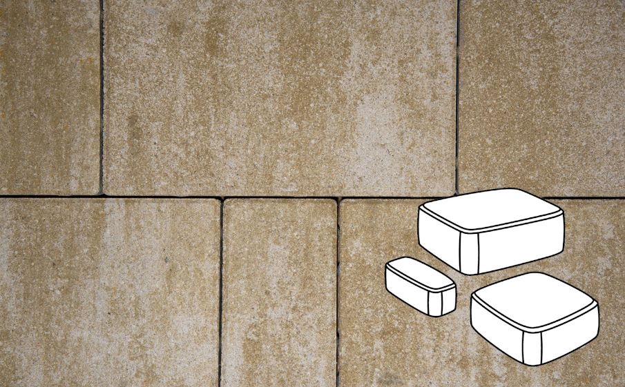 Плитка тротуарная Готика Natur, Классика В.1.Псм.8, Оливковый, комплект 3 шт, толщина 80 мм