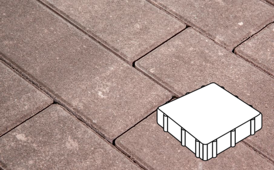 Плитка тротуарная Готика Natur, Квадрат А.3.К.4, Какао, 300*300*40 мм