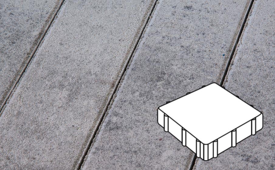 Плитка тротуарная Готика Natur, Квадрат А.3.К.5, Монохром, 300*300*50 мм