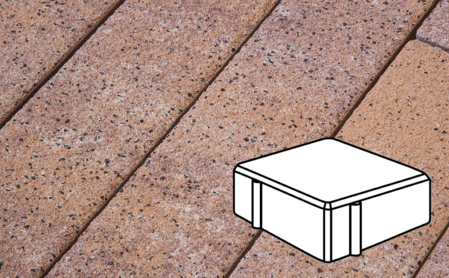 Плитка тротуарная Готика Natur FERRO, Квадрат В.1.К.10/Г.1.К.10, Терракота, 100*100*100 мм