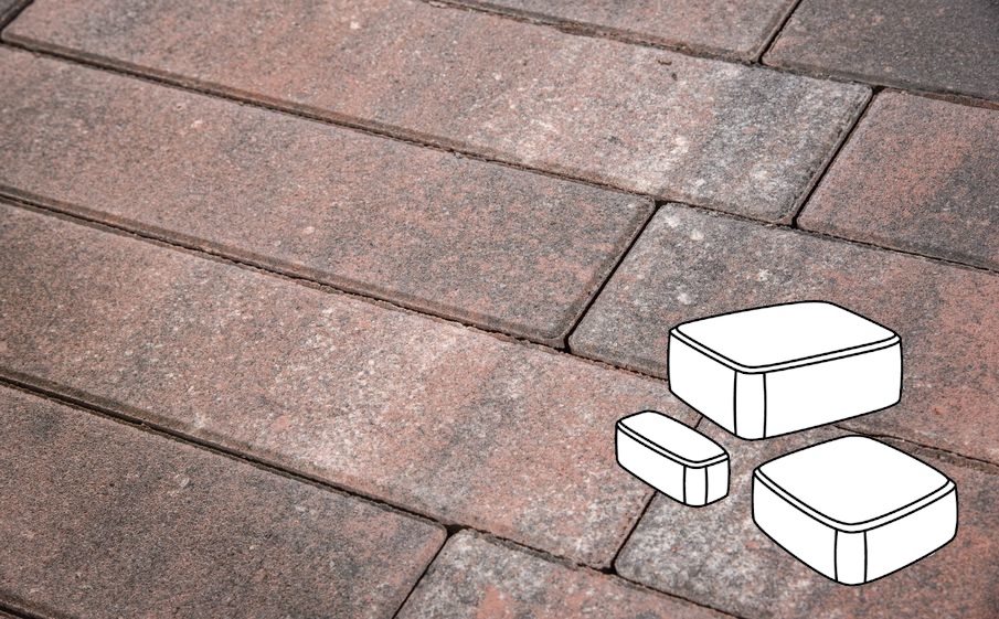 Плитка тротуарная Готика Natur, Классика Б.1.Псм.6, Нептун, комплект 3 шт, толщина 60 мм