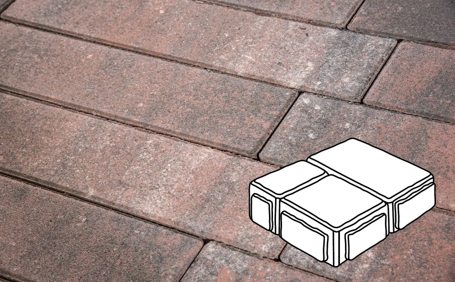 Плитка тротуарная Готика Natur, Старый Город Б.3.Фсм.6, Нептун, комплект 3 шт, толщина 60 мм