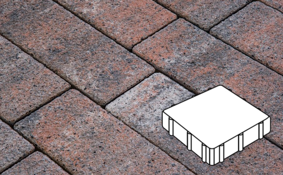 Плитка тротуарная Готика Natur FERRO, Квадрат А.3.К.4, Альпин, 300*300*40 мм