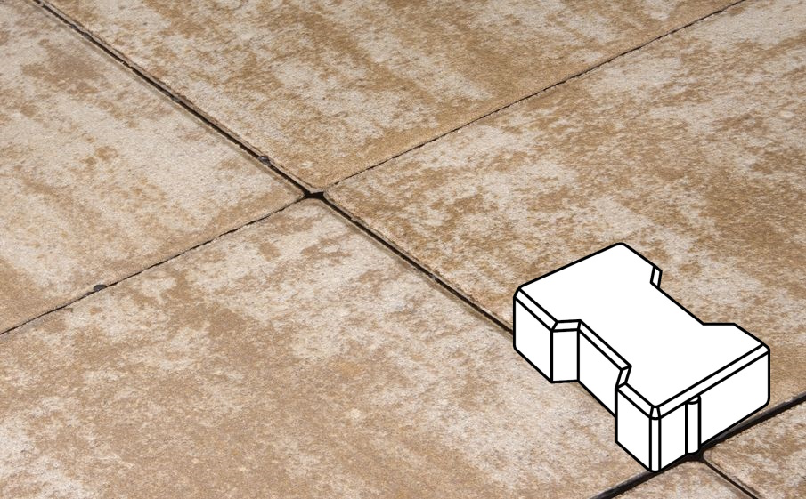 Плитка тротуарная Готика Natur, Катушка В.2.Ф.8, Гоби, 200*165*80 мм