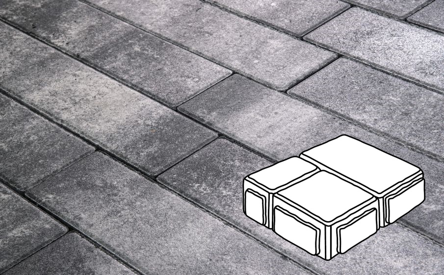 Плитка тротуарная Готика Natur, Старый Город В.3.Фсм.8, Скала, комплект 3 шт, толщина 80 мм