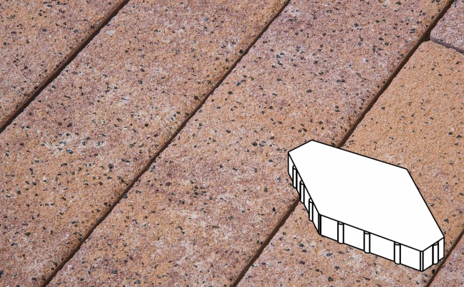 Плитка тротуарная Готика Natur FERRO, Зарядье Б.6.Ш.10 Без фаски, Терракота, 600*400*100 мм