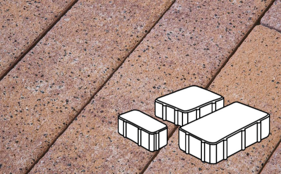 Плитка тротуарная Готика Natur FERRO, Новый Город Б.2.Псм.6, Терракота, комплект 3 шт, толщина 60 мм