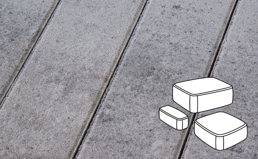 Плитка тротуарная Готика Natur, Классика Б.1.Псм.6, Монохром, комплект 3 шт, толщина 60 мм