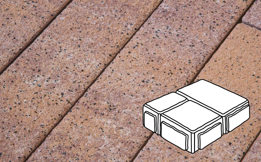 Плитка тротуарная Готика Natur FERRO, Старый Город В.3.Фсм.8, Терракота, комплект 3 шт, толщина 80 мм