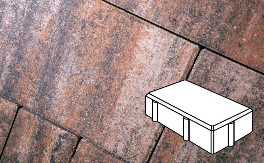 Плитка тротуарная Готика Natur, Брусчатка Б.2.П.7, Альпин, 240*120*70 мм