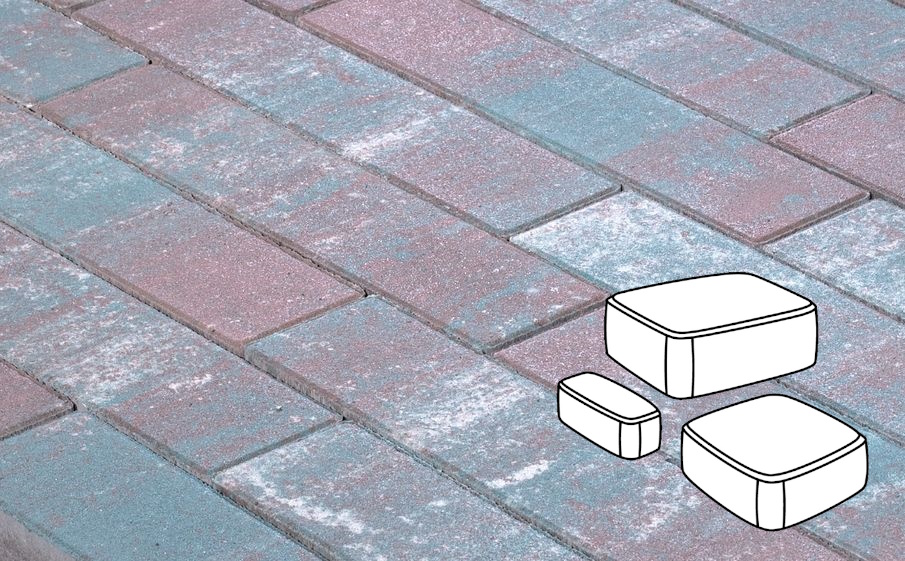 Плитка тротуарная Готика Natur, Классика Б.1.Псм.6, Сатурн, комплект 3 шт, толщина 60 мм