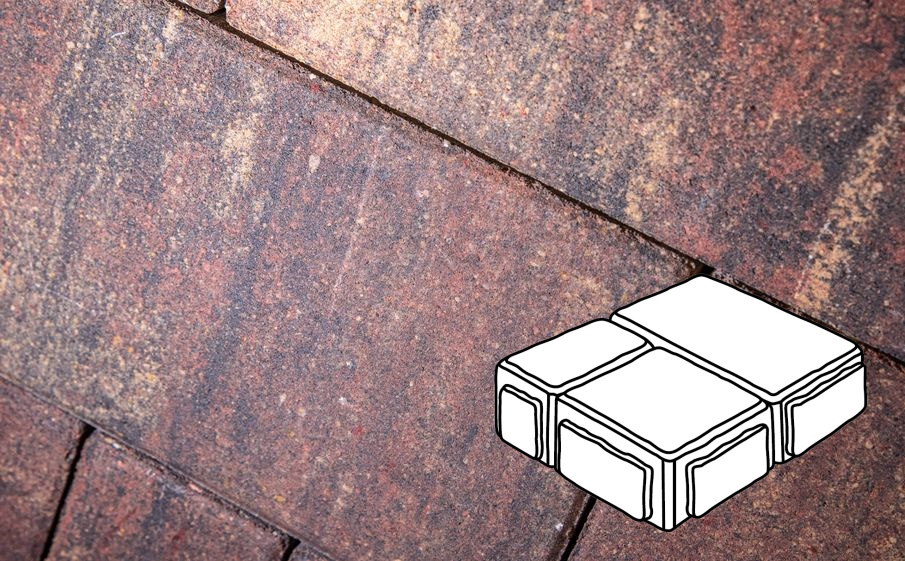 Плитка тротуарная Готика Natur, Старый Город Б.3.Фсм.6, Марс, комплект 3 шт, толщина 60 мм