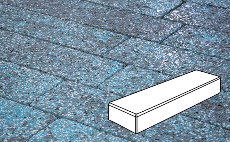 Плитка тротуарная Готика Granite FINERRO, Паркет В.3.П.8, Азул Бахия 300*100*80 мм