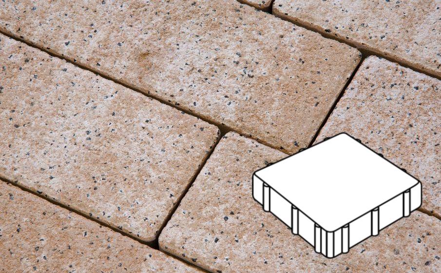 Плитка тротуарная Готика Natur FERRO, Квадрат А.3.К.4, Оливковый, 300*300*40 мм