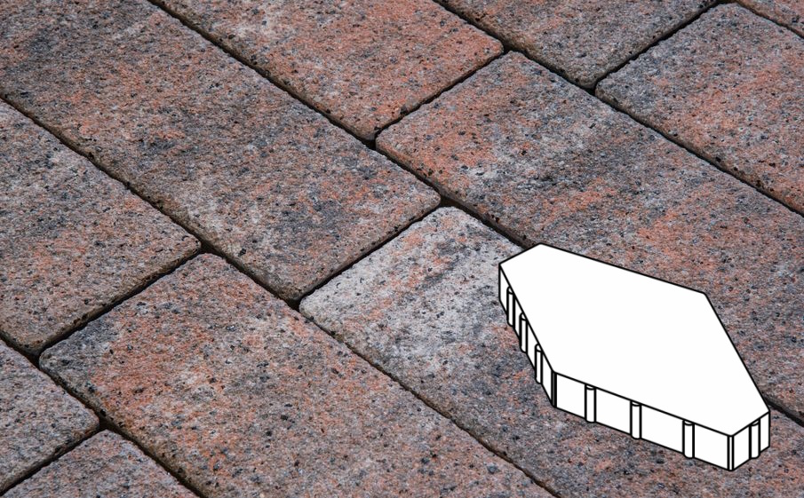 Плитка тротуарная Готика Natur FERRO, Зарядье Б.6.Ш.10 Без фаски, Альпин, 600*400*100 мм