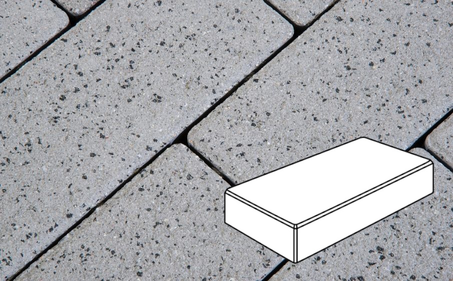 Плитка тротуарная Готика Granite FERRO, Картано В.3.П.8, Белла Уайт 300*150*80 мм