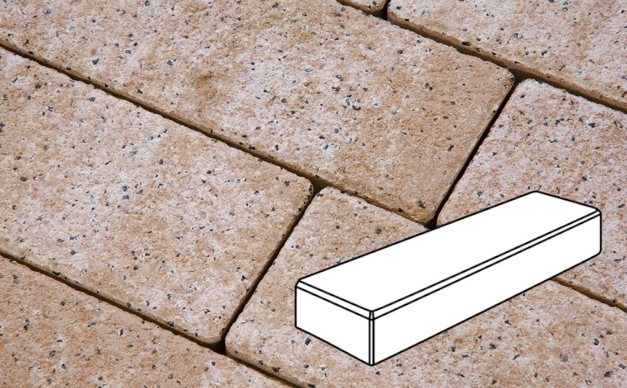 Плитка тротуарная Готика Natur FERRO, Паркет Б.3.П.6, Оливковый, 300*100*60 мм